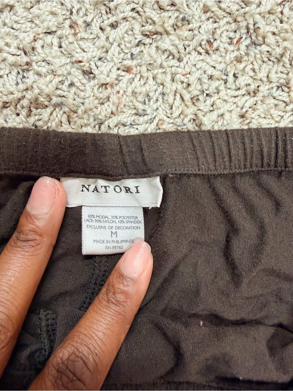 Natori Brown Elastic Waist Sleepwear - Picture 3 of 4